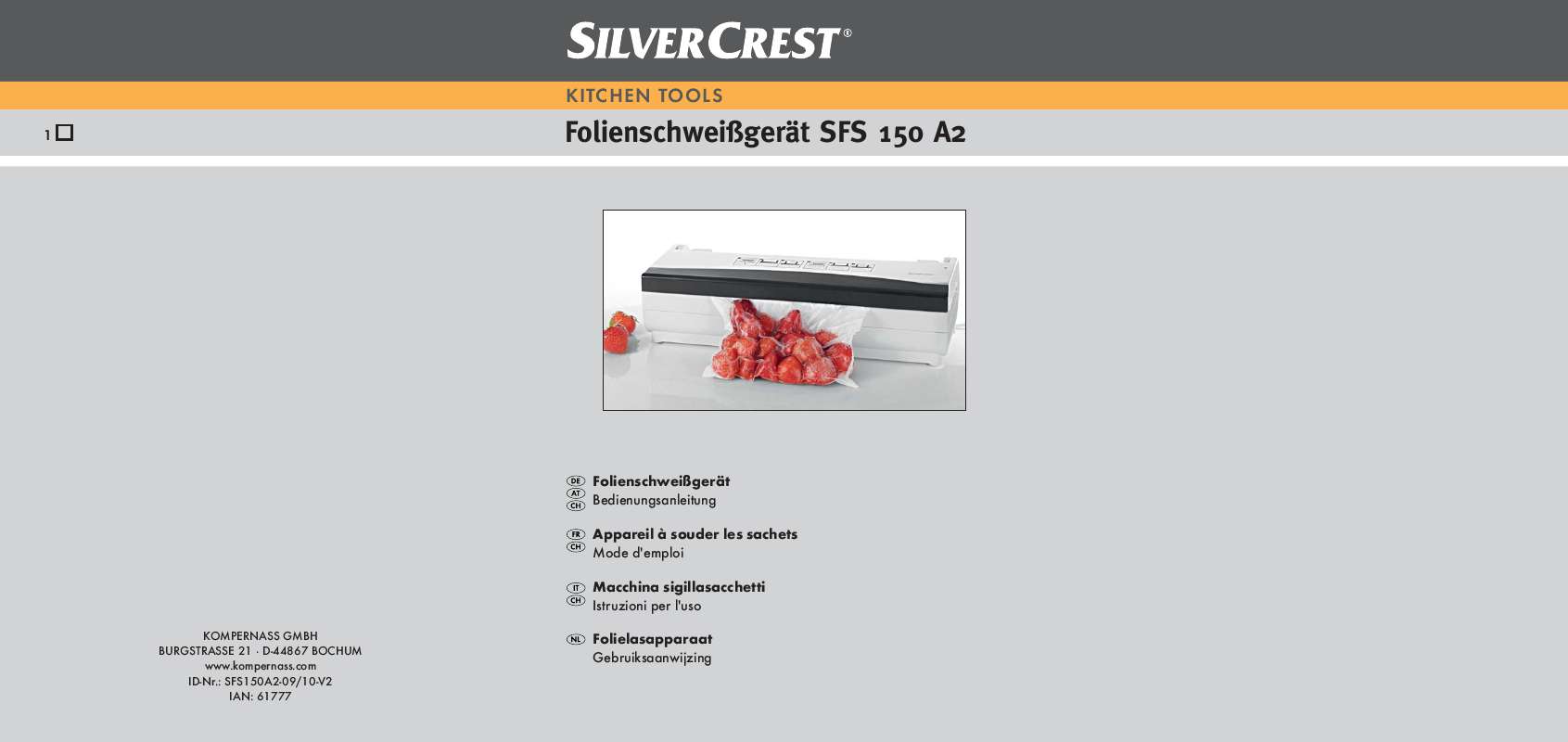 Mode d'emploi SilverCrest SFS 150 B3 (Français - 74 des pages)