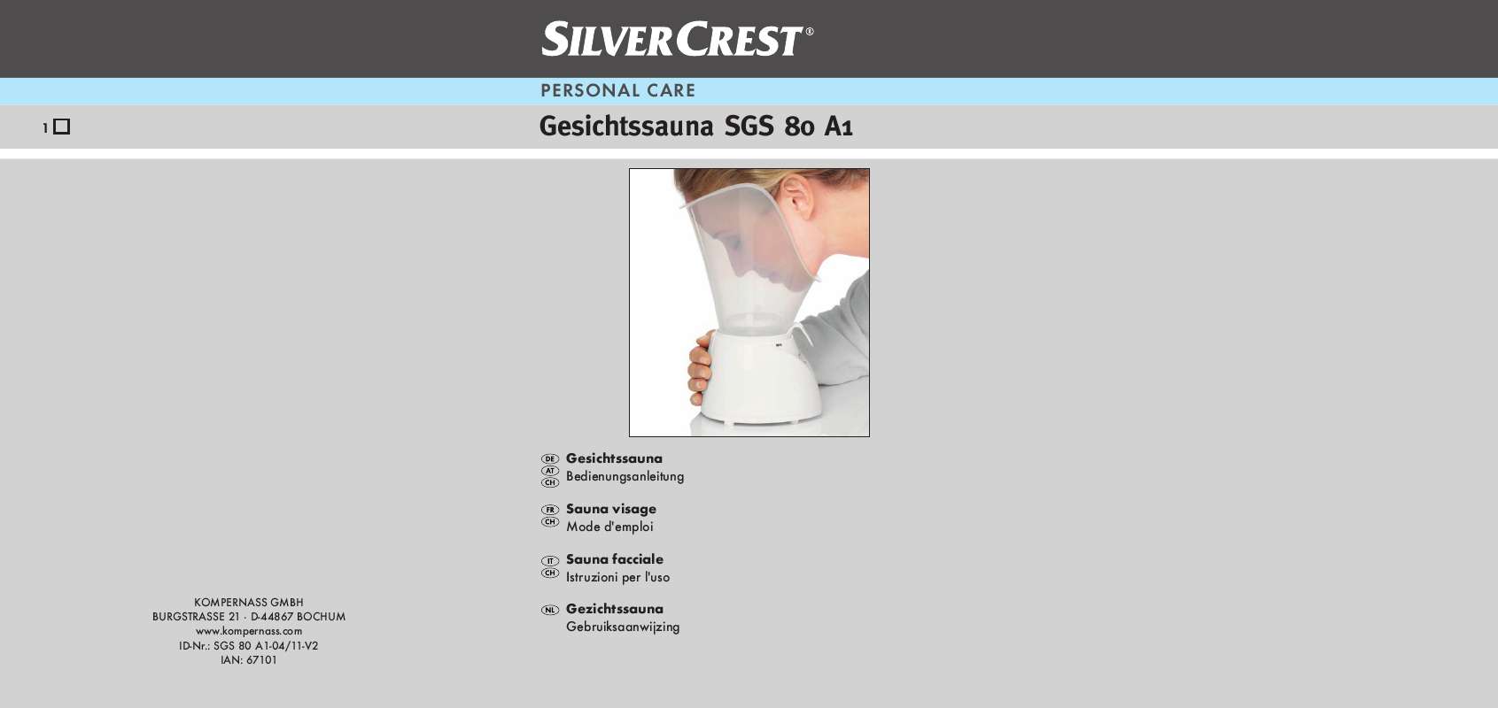 Guide utilisation  SILVERCREST SGS 80 A1  de la marque SILVERCREST