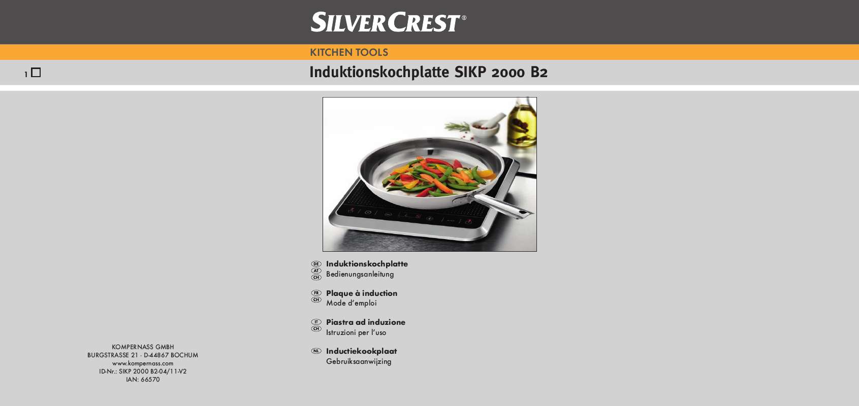 Guide utilisation  SILVERCREST SIKP 2000 B2  de la marque SILVERCREST