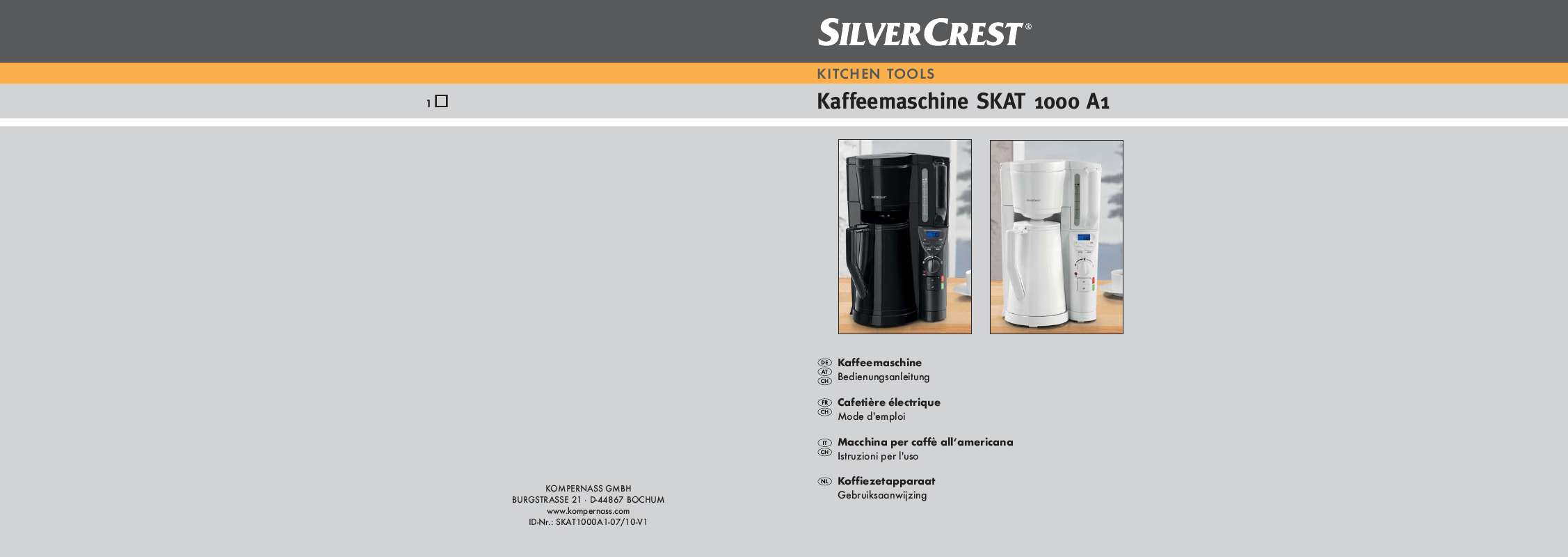 Guide utilisation  SILVERCREST SKAT 1000 A1  de la marque SILVERCREST