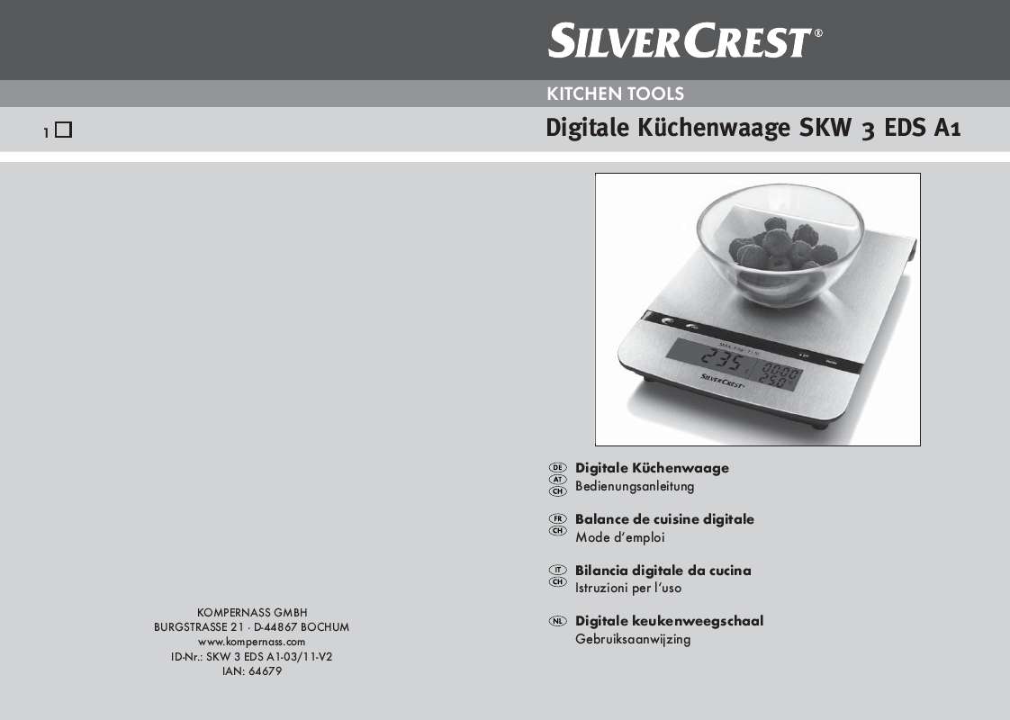 Guide utilisation  SILVERCREST SKW 3 EDS A1  de la marque SILVERCREST