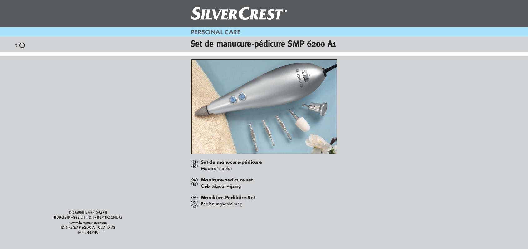 Guide utilisation  SILVERCREST SMP 6200 A1  de la marque SILVERCREST