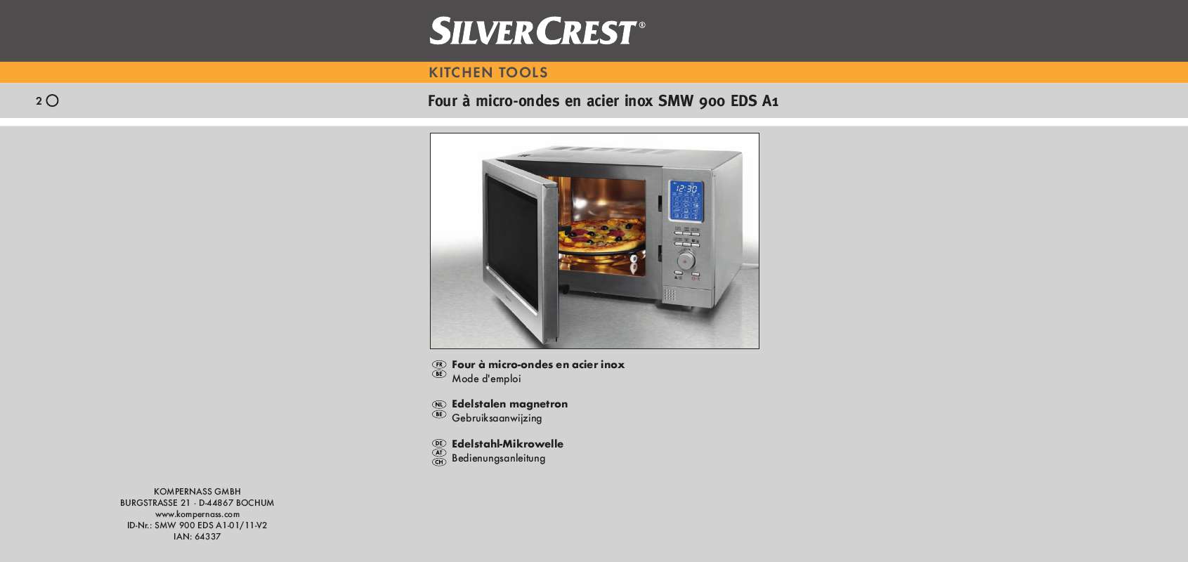 Guide utilisation  SILVERCREST SMW 900 EDS A1  de la marque SILVERCREST