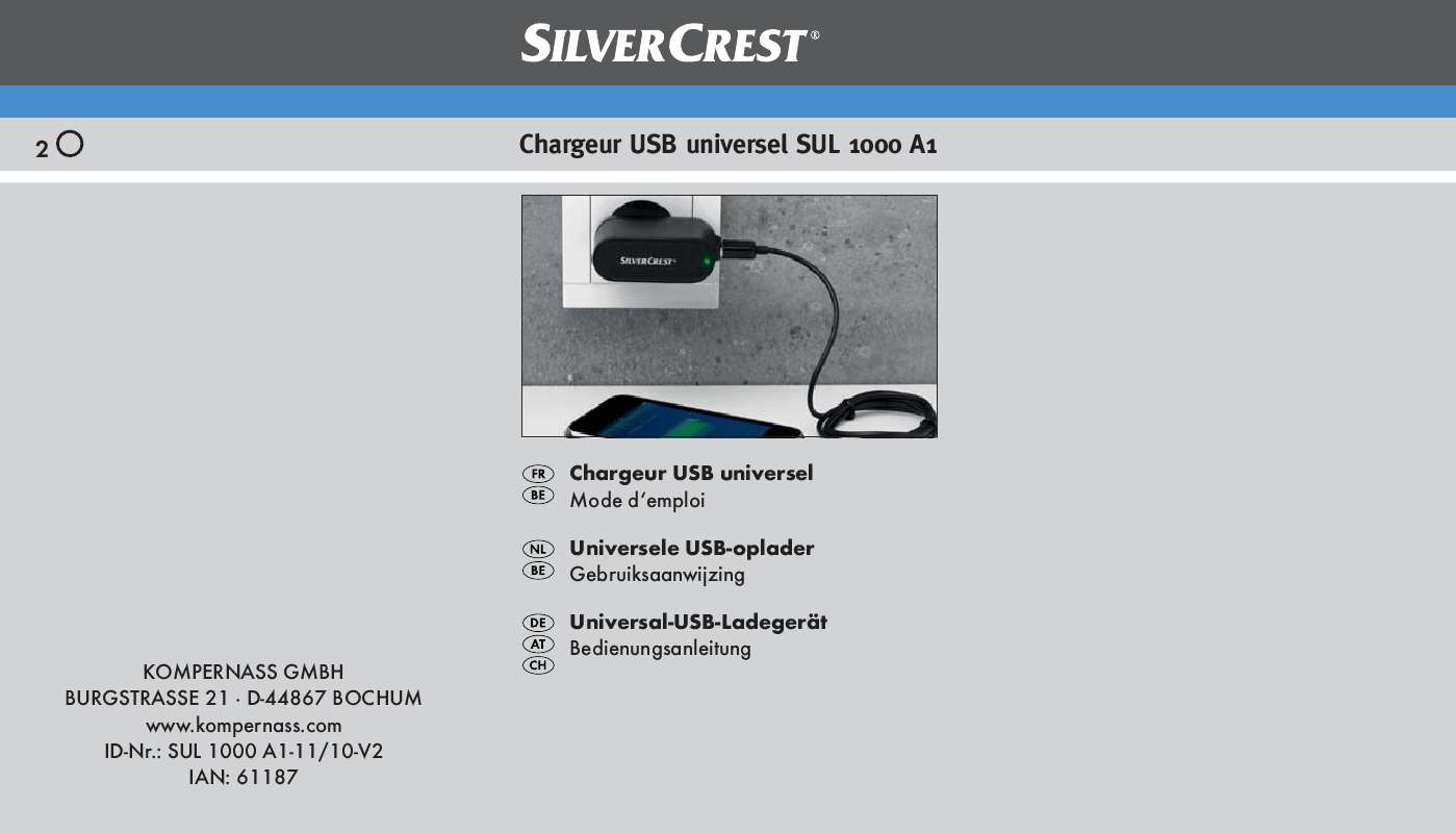 Guide utilisation  SILVERCREST SUL 1000 A1  de la marque SILVERCREST