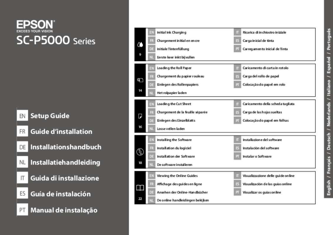 Guide utilisation  EPSON SURECOLOR SC-P5000  de la marque EPSON