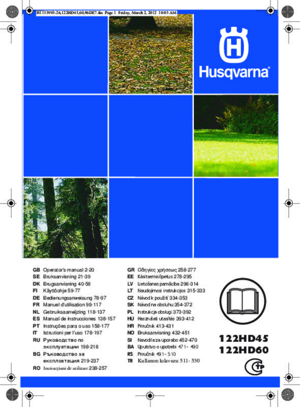 Guide utilisation HUSQVARNA 122HD60  de la marque HUSQVARNA