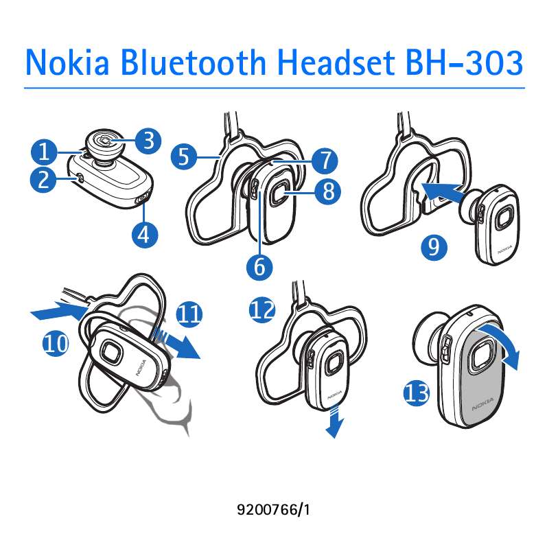Guide utilisation NOKIA BLUETOOTH HEADSET BH-303  de la marque NOKIA