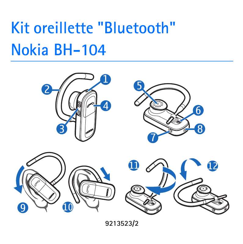 Guide utilisation NOKIA BLUETOOTH STEREO HEADSET BH-104  de la marque NOKIA