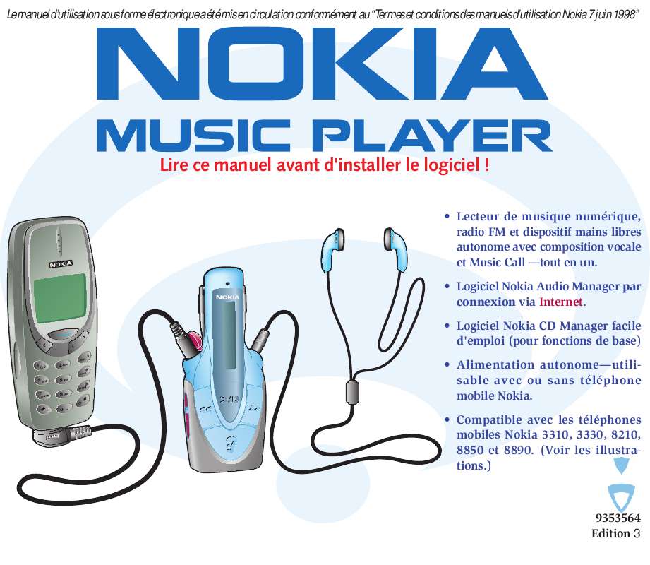 Guide utilisation NOKIA MUSIC PLAYER  de la marque NOKIA