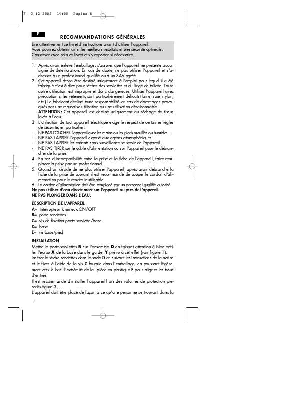 Guide utilisation  DELONGHI SCS 100  de la marque DELONGHI