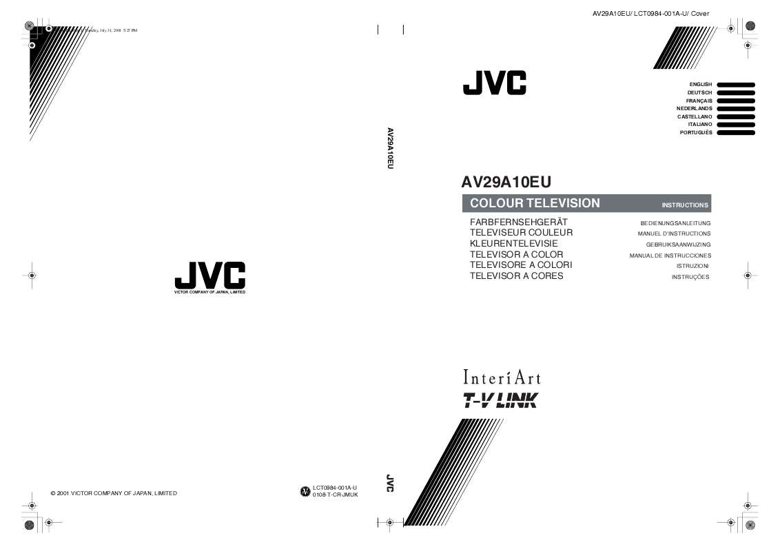 Guide utilisation  JVC AV29A10EU  de la marque JVC