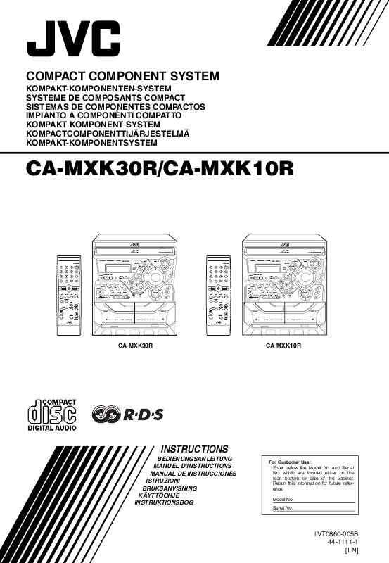 Guide utilisation  JVC CA-MXK10R  de la marque JVC