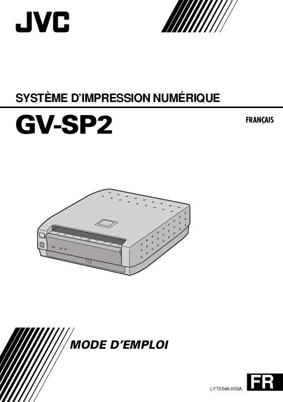 Guide utilisation  JVC GV-SP2  de la marque JVC