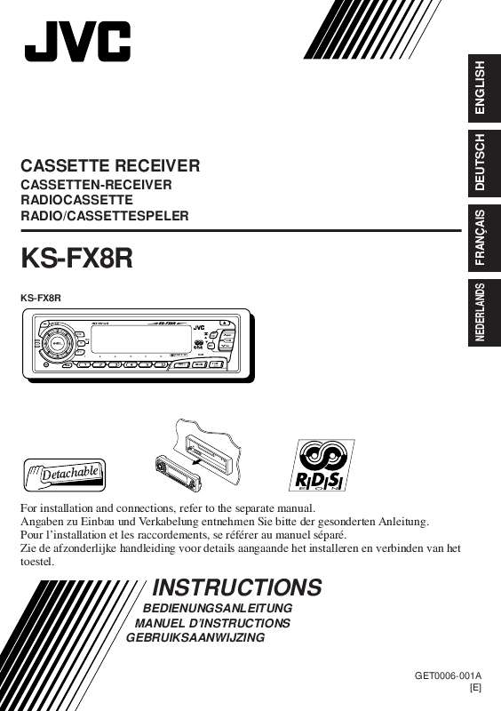 Guide utilisation  JVC KS-FX8R  de la marque JVC