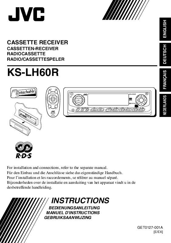Guide utilisation  JVC KS-LH60R  de la marque JVC