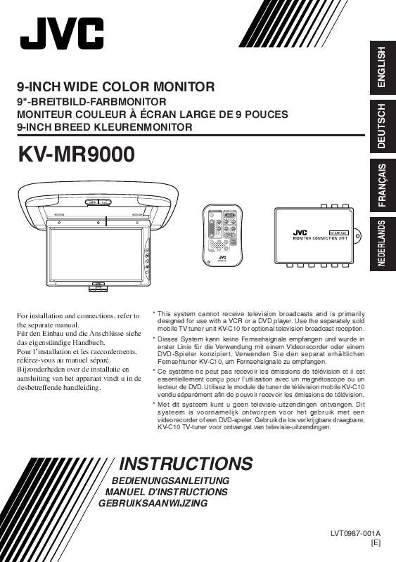 Guide utilisation  JVC KV-MR9000  de la marque JVC
