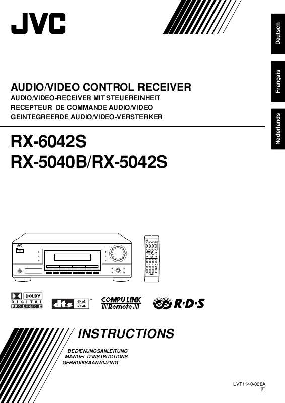 Guide utilisation  JVC RX-5040B  de la marque JVC