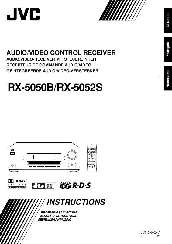 Guide utilisation  JVC RX-5050B  de la marque JVC