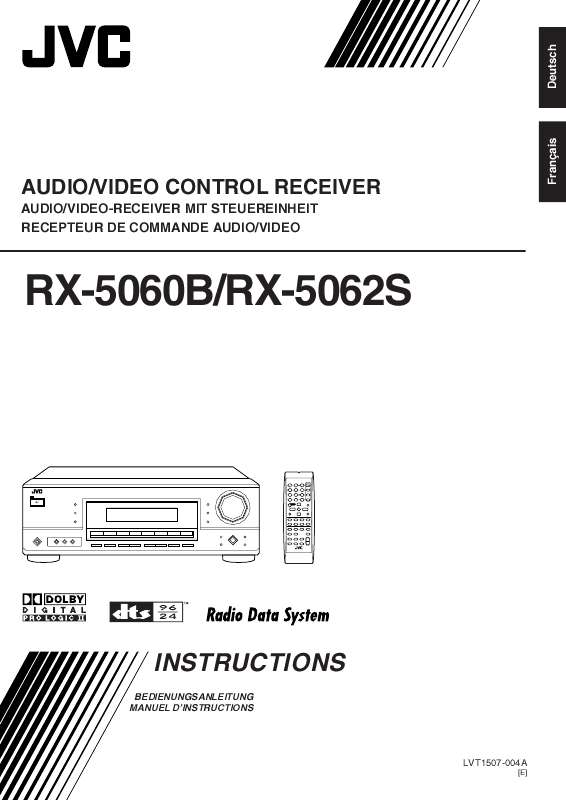 Guide utilisation  JVC RX-5060S  de la marque JVC
