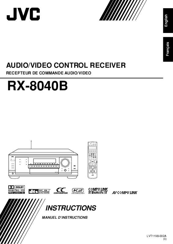 Guide utilisation  JVC RX-8040B  de la marque JVC