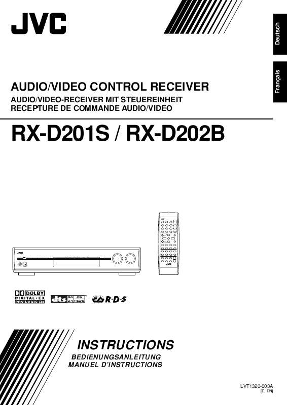 Guide utilisation  JVC RX-D201S  de la marque JVC