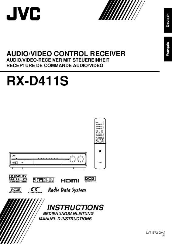 Guide utilisation  JVC RX-D411S  de la marque JVC