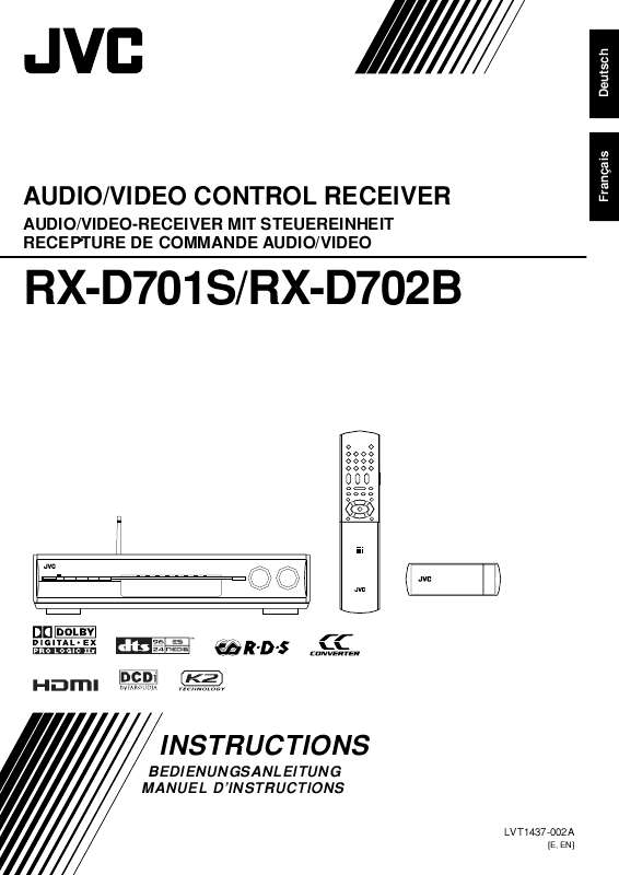 Guide utilisation  JVC RX-D701S  de la marque JVC