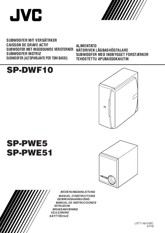Guide utilisation  JVC SP-DWF10  de la marque JVC