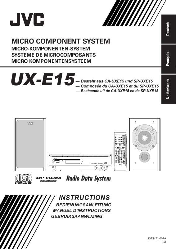 Guide utilisation  JVC UX-E15  de la marque JVC