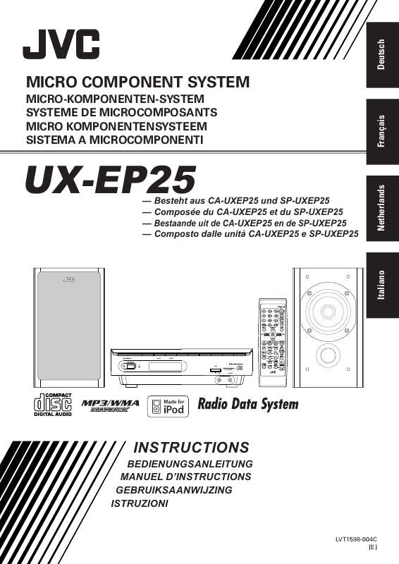 Guide utilisation  JVC UX-EP25  de la marque JVC