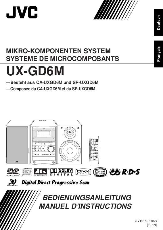 Guide utilisation  JVC UX-GD6M  de la marque JVC