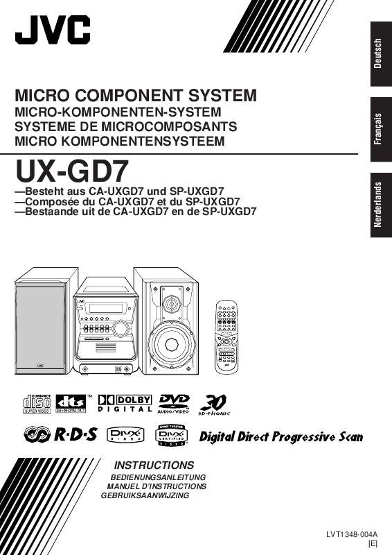 Guide utilisation  JVC UX-GD7E  de la marque JVC