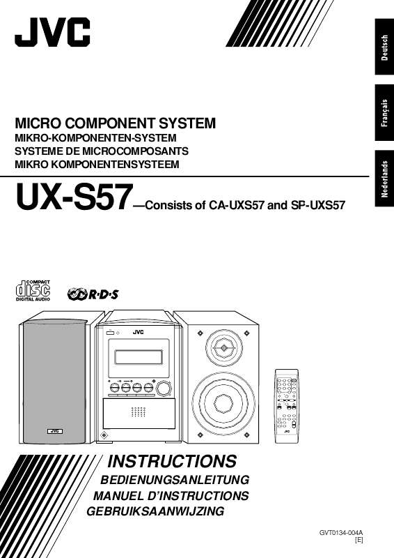 Guide utilisation  JVC UX-S57  de la marque JVC