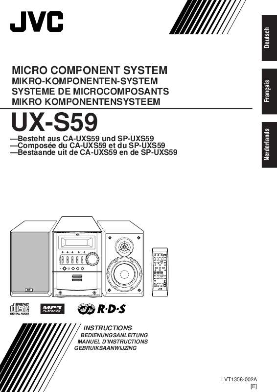 Guide utilisation  JVC UX-S59  de la marque JVC