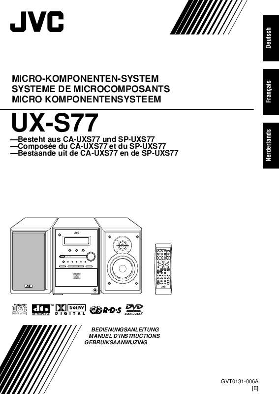 Guide utilisation  JVC UX-S77  de la marque JVC