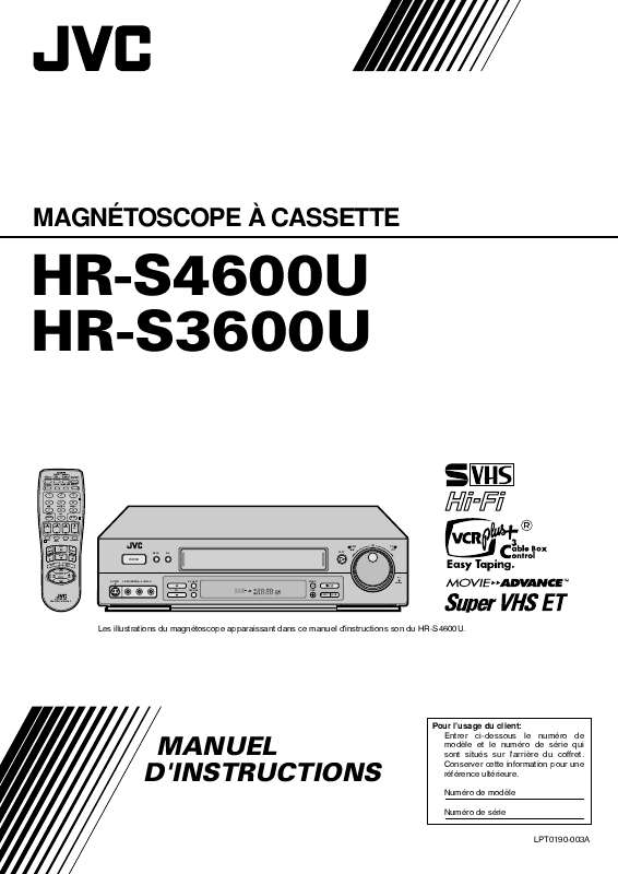 Guide utilisation  JVC HR-S3600U  de la marque JVC