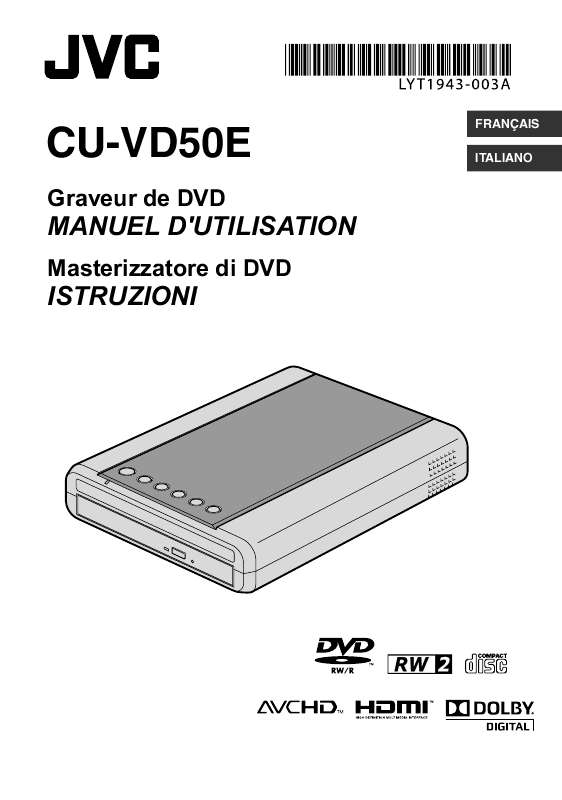Guide utilisation  JVC CU-VD50E  de la marque JVC
