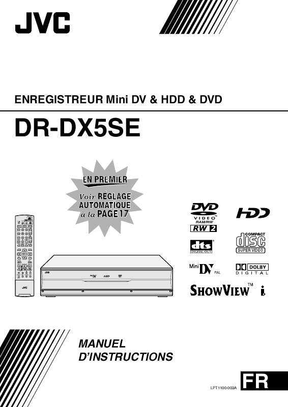 Guide utilisation  JVC DR-DX5SE  de la marque JVC