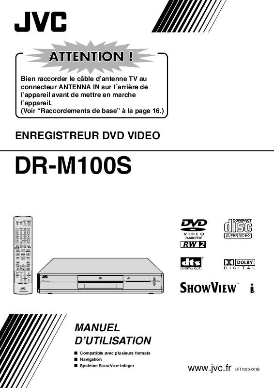 Guide utilisation  JVC DR-M100S  de la marque JVC