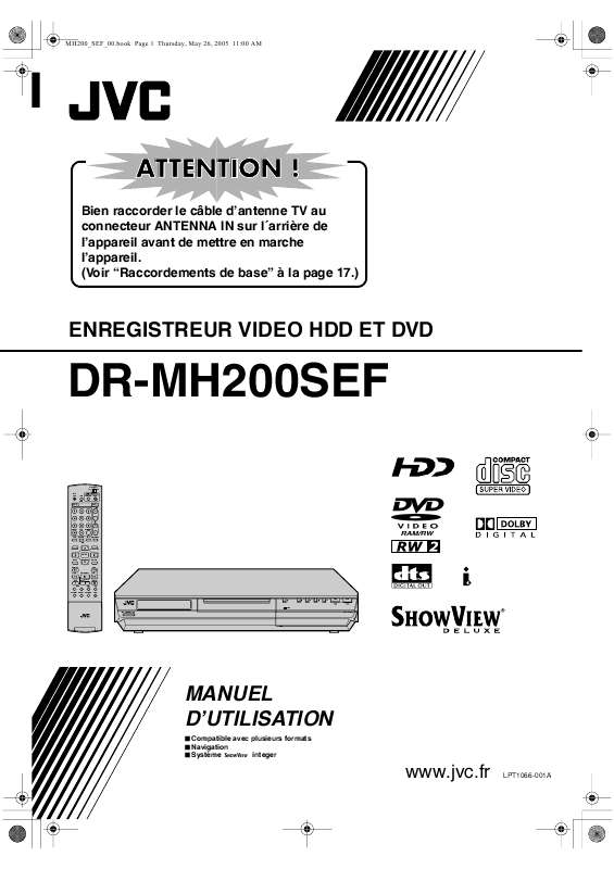 Guide utilisation  JVC DR-MH200SEF  de la marque JVC