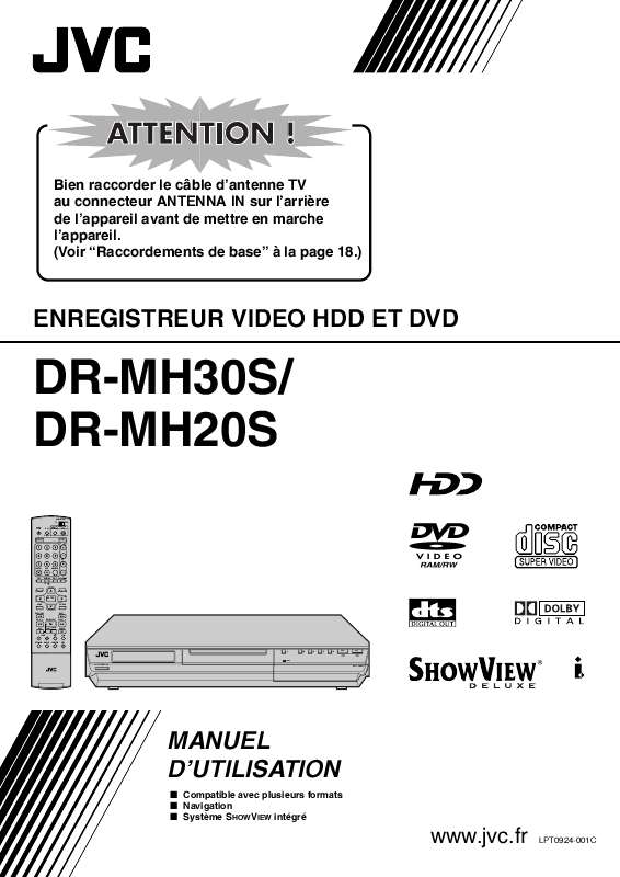 Guide utilisation  JVC DR-MH20S  de la marque JVC
