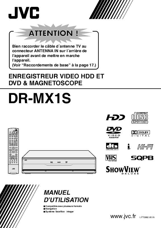 Guide utilisation  JVC DR-MX1SEF  de la marque JVC