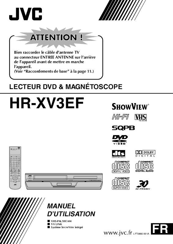 Guide utilisation  JVC HR-XV3EF  de la marque JVC
