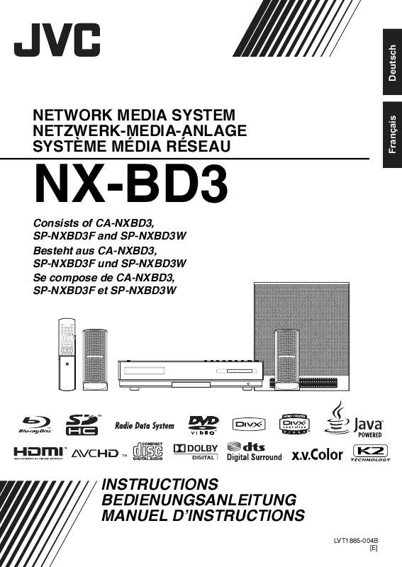 Guide utilisation JVC NX-BD3  de la marque JVC