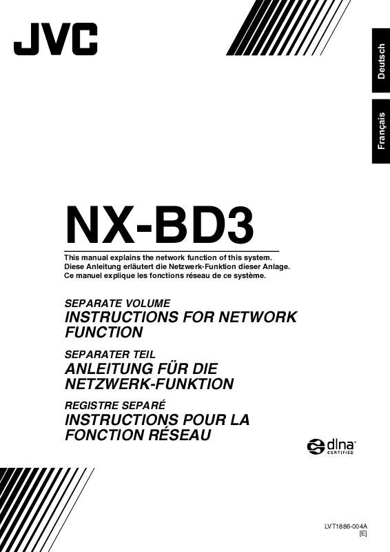 Guide utilisation JVC NX-BD3E  de la marque JVC