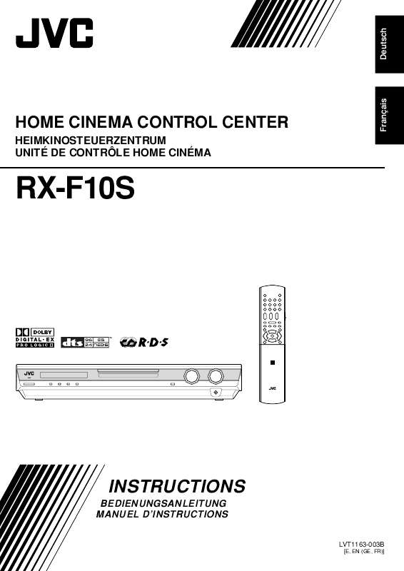 Guide utilisation  JVC RX-F10  de la marque JVC
