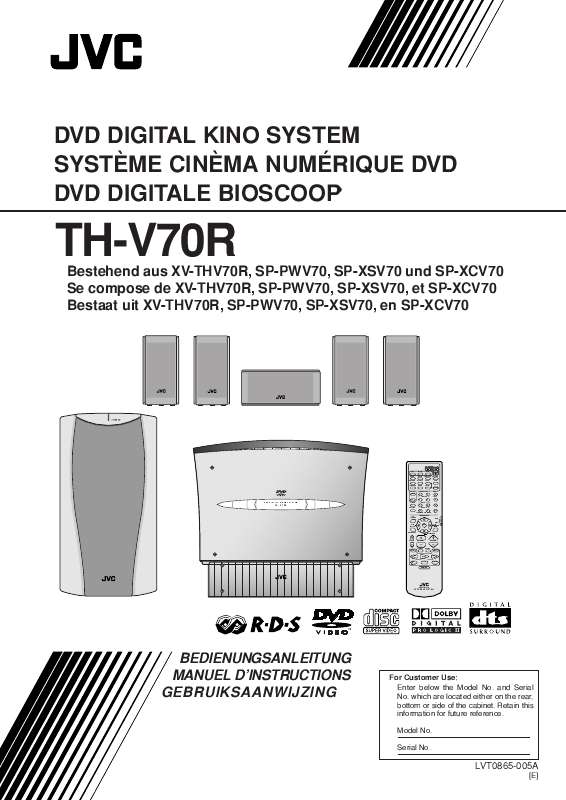 Guide utilisation  JVC TH-V70R  de la marque JVC