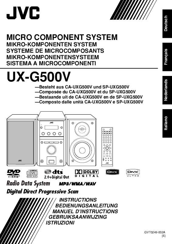 Guide utilisation  JVC UX-G500VE  de la marque JVC