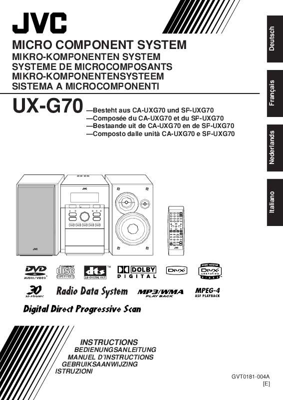 Guide utilisation  JVC UX-G70  de la marque JVC
