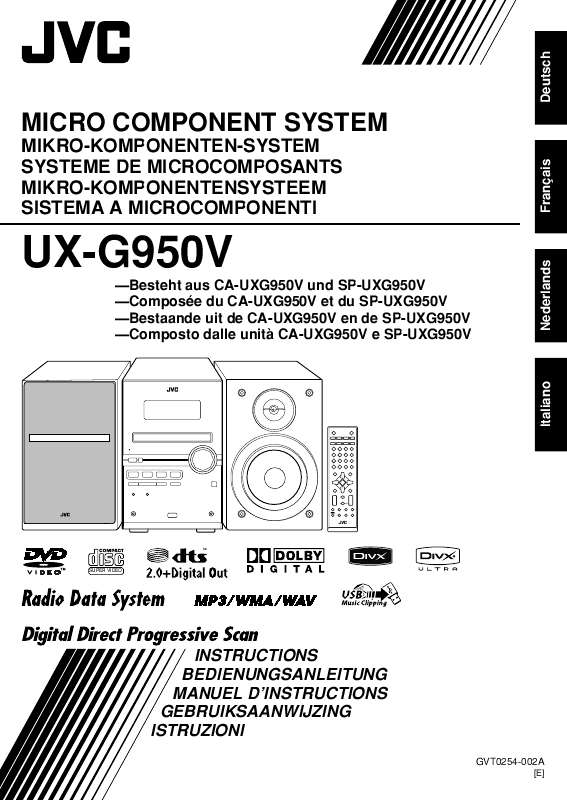 Guide utilisation  JVC UX-G950VE  de la marque JVC